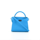 LEATHER HANDBAG LUTECE NANO TRANSAT BLUE