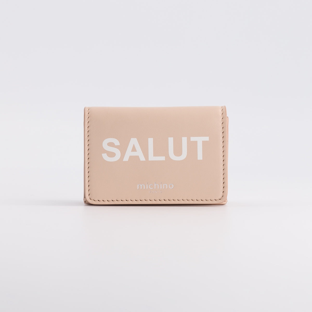MINI PORTEFEUILLE SALUT EN CUIR POUDRE