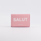 LEATHER MINI WALLET POWDER PINK SALUT
