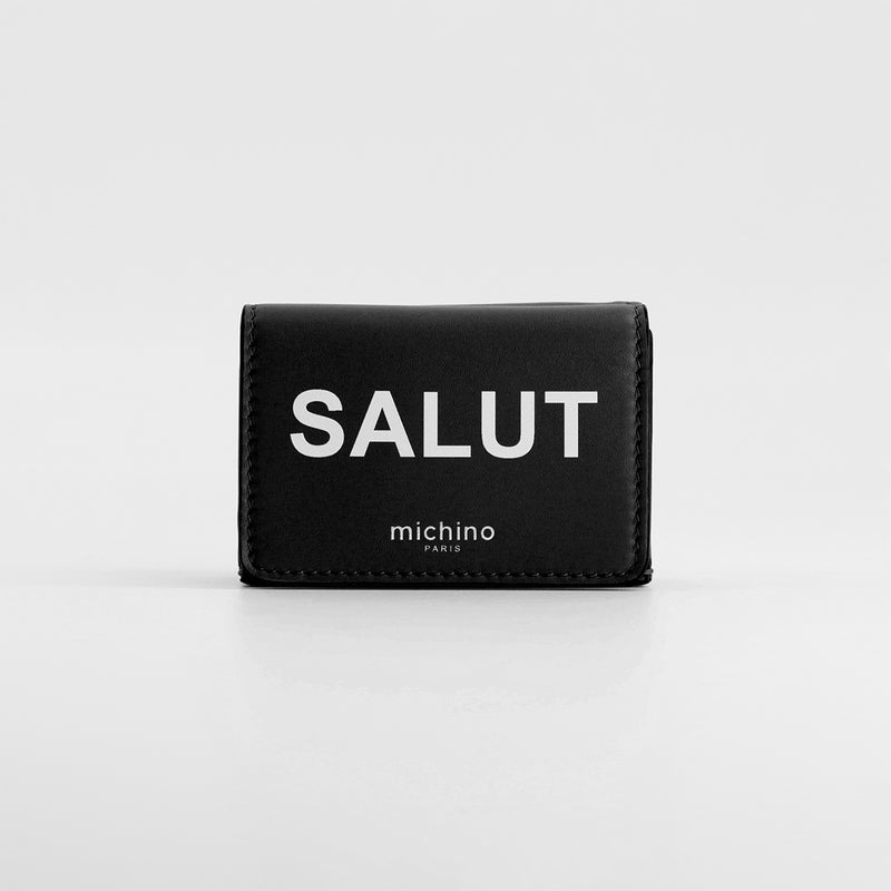 LEATHER  WALLET BLACK SALUT