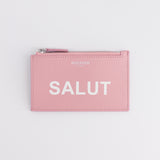 light pink card holder salut