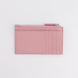 pink leather card case