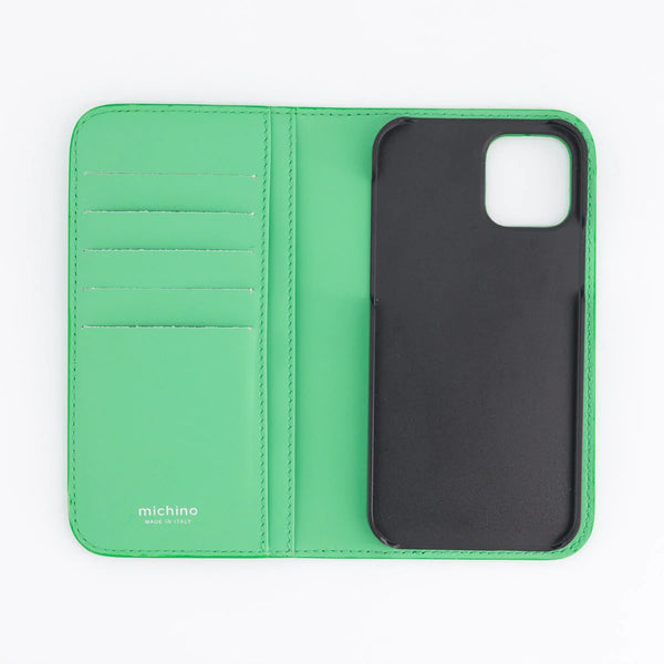 COQUE IPHONE A RABAT SALUT VERT AMANDE