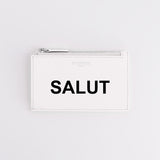 white leather card holder salut 