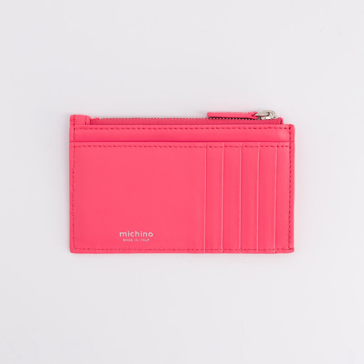 pink leather card holder
