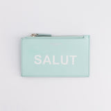 zip card holder salut blue 
