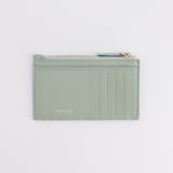 green leather card case 
