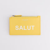 zip card case yellow salut 