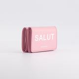 LEATHER MINI WALLET POWDER PINK SALUT