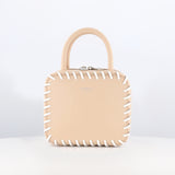 LEATHER HANDBAG PIGALLE MINI POUDRE PANA