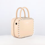 LEATHER HANDBAG PIGALLE MINI POUDRE PANA