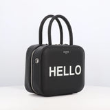 LEATHER HANDBAG PIGALLE SMALL HELLO BLACK