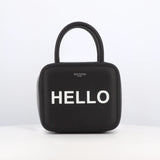 LEATHER HANDBAG PIGALLE MINI BLACK HELLO