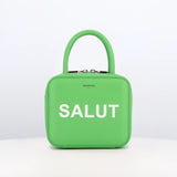 LEATHER HANDBAG PIGALLE SALUT MINI ALMOND GREEN