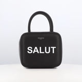 LEATHER HANDBAG PIGALLE MINI BLACK SALUT