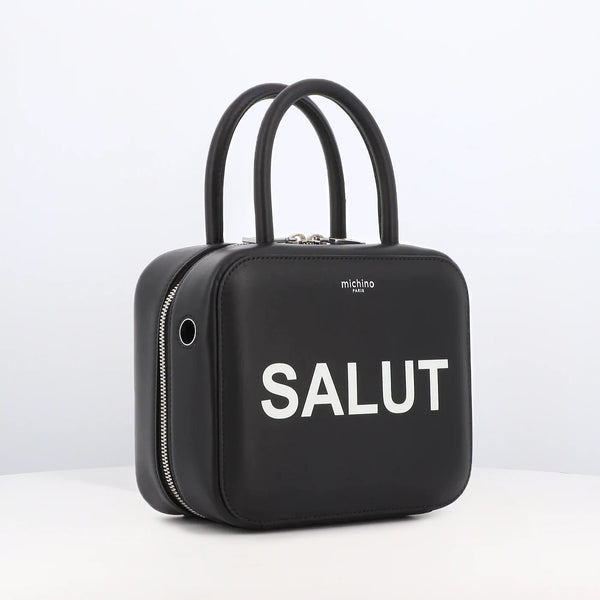 SAC À MAIN EN CUIR PIGALLE PETIT SALUT NOIR