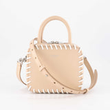 LEATHER HANDBAG PIGALLE MINI POUDRE PANA