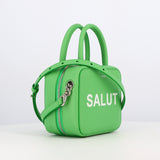 LEATHER HANDBAG PIGALLE SALUT MINI ALMOND GREEN