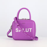 LEATHER HANDBAG PIGALLE MINI SALUT WISTERIA