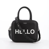 SAC À MAIN EN CUIR PIGALLE PETIT HELLO NOIR