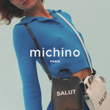 LEATHER SHOULDER BAG NOTRE-DAME NANO SALUT BLACK