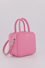 LEATHER HANDBAG PIGALLE SMALL GRAINED FUXIA